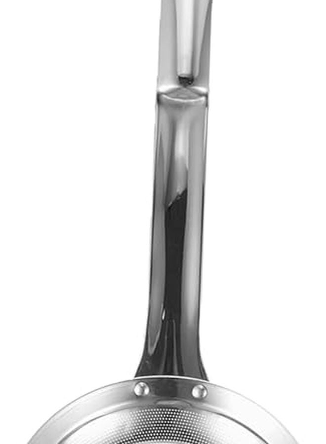 Stainless Steel Fine Mesh Skimmer Spoon Large Oil Filter Soup Strainer Healthy Cooking - Image 1